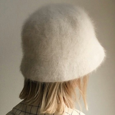 Vtg Angora Snow White Bucket Hat Cap Winter Minimal La Garconne Totokaelo MNZ  eb-97381173